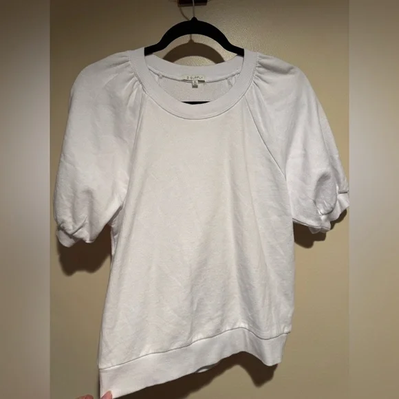Z SUPPLY GIANNA TERRY TEE - WHITE size x-Small XS - Picture 4 of 12